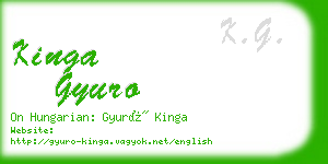 kinga gyuro business card